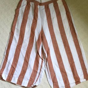 Cropped loose cotton pants